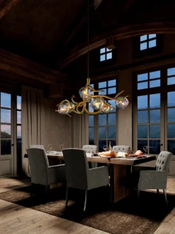 Ersa Lustre Enchanté 7 Lumières De Bulles De Verre Iridescent -Magasin D'Éclairage Domestique lustre ersa siro 21020129 2R