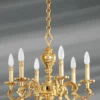 Lustre Louis XV Doré En Bronze Six Lumières