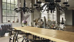 Palladiano Lustre En Cristal De Venise Noir Opaque 18 Lumières -Magasin D'Éclairage Domestique lustre venise murano excellence 21070140 2R