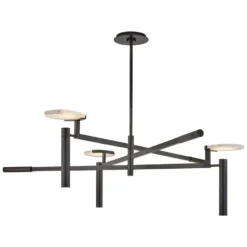 Melange Lustre Noir Contemporain à 3 Branches