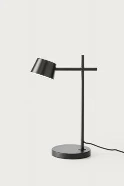 Nera Lampe De Bureau An Métal Noir Mat