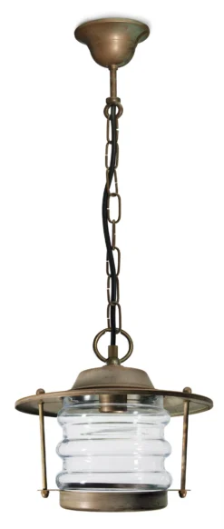 Onda Suspension Lanterne D'extérieur En Laiton Vieilli