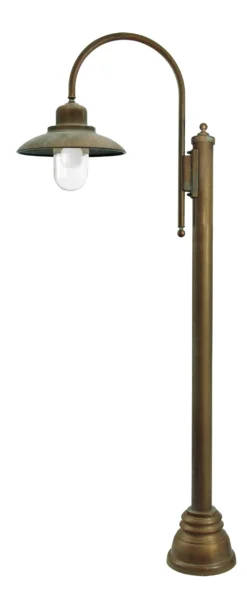 Patio Lampadaire En Laiton Vieilli Style Campagne