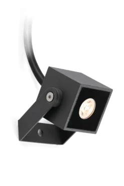 Petit Spot D'extérieur Cube Gris Foncé