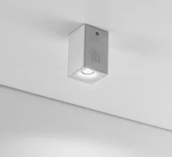 Plafonnier D'extérieur Gris Carré En Ciment Nadir