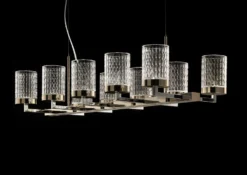 Quarzo Lustre Contemporain éclairage LED 10 Lumières