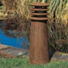 Rusty Balise De Jardin Section Ronde Fonte D'acier 40cm