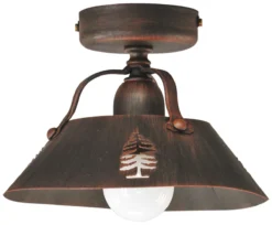 Sapin Perforé Plafonnier Métal Rouillé