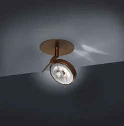 Spot Encastré En Métal Brun Foncé