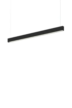 Square Suspension Longue Carrée Noire 104cm
