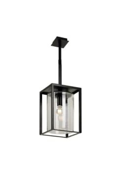 Suspension Courte Dome Verre Fumé