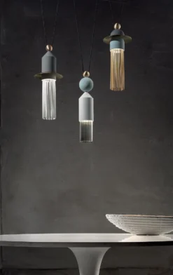 Suspension Triple Style Contemporain En Métal Peint Nappe C3