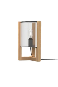 Tristar Lampe D'extérieure En Teck Et Verre Fumé 45cm