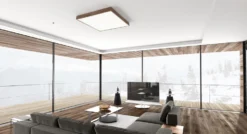 WoodLEd Slope Plafonnier Carré En Chêne 60cm